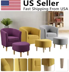 ♛【Armchair with Ottoman】 Enhance your relaxation with the inclusion of a matching ottoman, completing the...