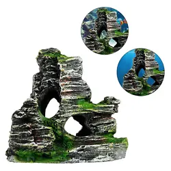 1 Aquarium Rockery Cave. Fish can hide and pass through the hole safety. Material: Resin. Due to the difference between...