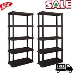 Heavy-duty molded plastic resin shelves hold 150 lbs (68 kg) each and will not rust, dent, stain, or peel. 3-Tier...