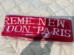 DS Supreme FW19 International Headband Red London Paris NY 100% Authentic! New. Trusted SellerU S SellerSmoke and Pet...