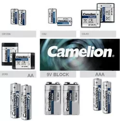 Format 2CR5, CR2, CR123A et CR-P2. Format 9V block lithium. Format AA et AAA = Piles Lithium P7. Chèque personnel.