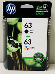 INK TYPE: Black Color CARTRIDGE TYPE: HP 63 PACKAGE CONTENTS: Your cartridges will arrive without its factory outer...