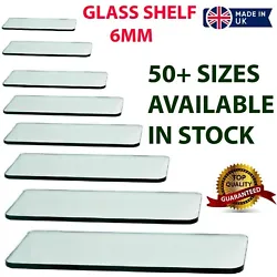Sizes OF Glass Shelf:-. ROUNDED EDGES - Provides a safe, attractive edge to the shelf. 1200MM X 400MM x 8MM. 1500MM X...