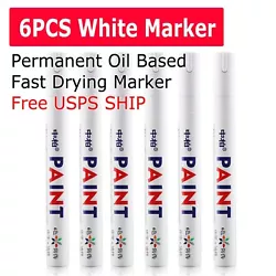 Universal Waterproof Permanent Paint Marker Pen Car Tire Tyre Rubber Oil Based. - Material: Oil-based paint marker. - 6...