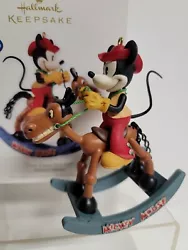 2010 Hallmark Keepsake Christmas Ornament Two-Gun Mickey Mouse on Rocking Horse. Fast Shipping, Thanks for Shopping...