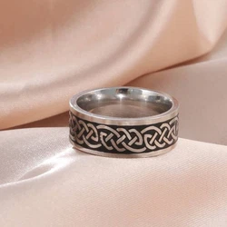 Vintage Celtics knot Rings Bijoux en Acier Inoxydable Pour Homme/Femme.