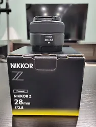 Nikon NIKKOR Z 28mm f/2.8 Wide Angle Prime Lens. Mint condition. Bought it Jan 2022 and selling it because I didnt find...