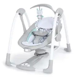 When your infant wants to sway, the automatic swing setting will calm and comfort. This travel friendly baby swing...