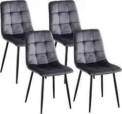 【Set of 4 Dining Chairs】Four comfortable and soft dining room chairs, it can decorate your dining room very well....