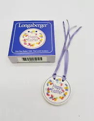 Vintage 1999 Longaberger Tie-On Basket Accessory Happy Easter . Measures 1.75