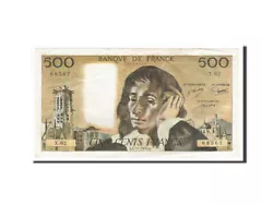 500 Francs type Pascal, 4 Novembre 1976, Alphabet X.62, Fayette 71.15, Pick 156d (Billets>Banque De France>500 Francs...