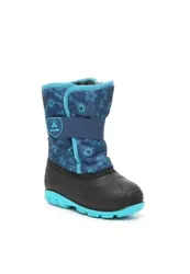 kamik toddler snow boots size 7 toddler in blue and black.