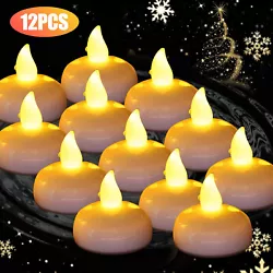 🌕Material : These LED floating candlelights are made of high-quality plastic, the light is realistic and flickers...