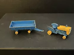 LESNEY MATCHBOX FORD TRACTOR No. 39 & HAY TRAILER No. 40 NEEDS TIRES.