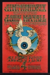 Later printings corrected this and were also a brighter red and glossy. Jimi Hendrix - Fillmore & Winterland (BG-105)....