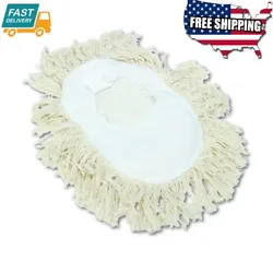 For hard-to-reach overhead areas and corners. Cut-end white cotton yarn. Cut-end white cotton yarn. Model...