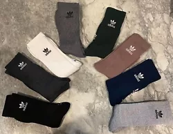 ITEM FOR SALE: 1 PAIR OF ADIDAS TREFOIL SOCKSF, (PICK YOUR FAVORITE COLOR). SELECT WHICH PAIR (2 SOCKS YOU WOULD LIKE)....
