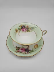This two-piece set includes a beautiful tea cup and saucer set made of fine bone china with a Victorian style design of...