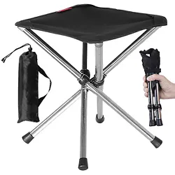 No Tool Setup: This foldable camping stool can be easily folded and opened in seconds. Foldable Camping Stool...
