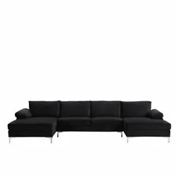 The sleek and comfortable, extra wide double chaise lounge provide maximum comfort and space. A contemporary sectional...