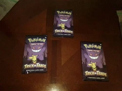 Pokemon TCG Halloween Trick or Trade BOOster Packs - 3 Packs Each With 3 Cards. Condition is New/Factory Sealed....