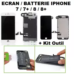 ÉCRAN pour iphone (LCD + Tactile + châssis) Ou BATTERIE. Pour iPhone 7/7+/8/8+. disponible en BLANC ou en NOIR.