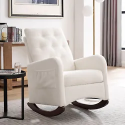 ★[Gently rocking, more comfortable] This rocking chair has an excellent curved design with non-slip feet under the...
