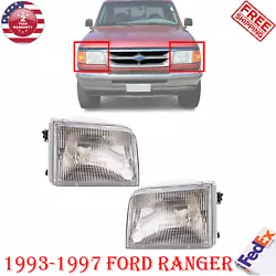 1x Headlight Left Side Assembly Halogen. 1x Headlight Right Side Assembly Halogen. 1993-1997 Ford Ranger. Condition:...