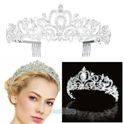 1 x Bridal Austrian Crystal Tiara. Tiara Height(Max): Approx 5cm. With the style of delicate, elegant and beautiful,...