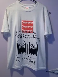 Asspizza x Supreme box logo NYC exclusive. hand screen printed by asspizza*rare*will ship next day