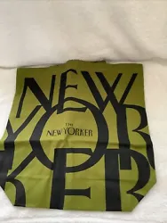 The New Yorker Magazine Tote Shopping Book Bag Logo Canvas Cotton Reusable. Will come sealed in original bag. Olive...