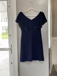 Jessica Simpson Navy Dress Gold Trim Excellent Condition Size 2. In EUC, size 2. This dress is so simple, yet stunning!...