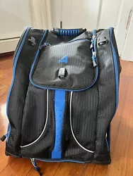 Decent condition athalon bag for snowboarding gear . Holds boots helmet etc. blue trim Thank you