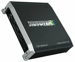 TA-1255.2 TA Amplifier, Each, Black, Autotek. Switchable: 0/6/12dB.