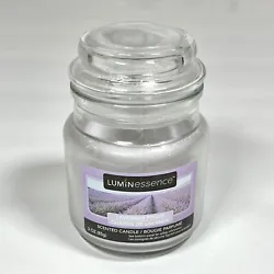 Luminessence Lavender Fields Small Scented Candle 3 oz. Apothecary Jar.