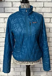 PATAGONIA Women’s Nano Puff P/O Blue Size S Highly water resistant, high-loft insulation NEW WITH TAG.