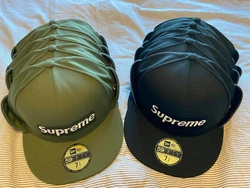 Water resistant GORE® WINDSTOPPER® poly New Era® 59FIFTY earflap baseball hat with fleece bonded liner. Embroideries...