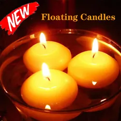 10pcs/bag x Floating candles. Size :single dia.3.5cm,thickness 1.5cm. Color:white,pink,red,purple. Material:Paraffin...
