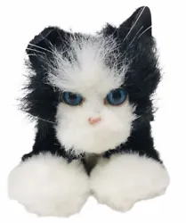 FurReal Friends Kitty Cat Black White Plush Interactive Sound Meows Purrs Moves