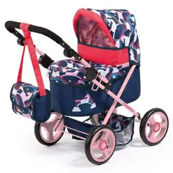 It is a beautiful dolls pram, modern coloured and is suitable for dolls up to 46 cm. Due to the adjustable handle, this...