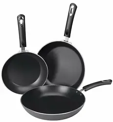 Nonstick Frying Pan Set 3 piece Fry Pan/Frying pan Cookware Set, Dishwasher Safe Utopia Kitchen. Frying Pans. The...