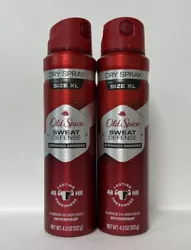 2 CANS OLD SPICE STRONGER SWAGGER SWEAT DEFENSE ANTIPERSPIRANT SPRAY. 4.3OZ EACH.