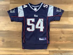 Tedy Bruschi New England Patriots football jersey youth medium. Some graphic damage (see pics)