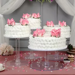 Cake Stand 4 Tiers XL Clear. Cake Stands and Toppers. Each tier of the cake stand is separated. This setup will allow...
