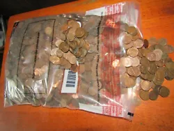 Lincoln Memorial Bag of $25 Circulated 95% Copper Pennies. 17 + LBS Bulk Bullion 1959-1982.