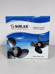 Solas Aluminum Boat Propeller. 14.8 diameter.New in box. Was not the right fit for my boat.