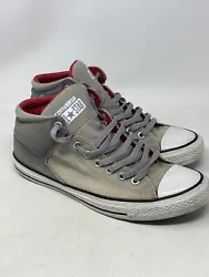 Converse - Hi Top Gray Padded Two Tone Sneakers - Mens 10- 152587F. Has some stains and missing part of rubbed all star...