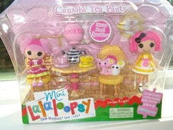 Jewels Sparkles Doll Set. Cookie Jar. Crumbs Tea Party + Bonus. dolls I have for sale. Table and Chairs. This is a rare...