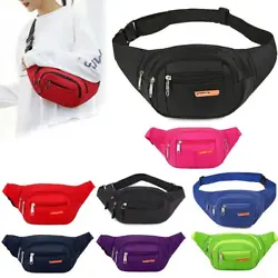 Unisex fashion sports belt bag, zipper closure, solid color design, the belt of the belt bag is a thick webbing belt...