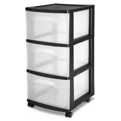 Clear Drawers Allow Contents To Be Easily Identified While Keeping Them Neat And Contained. Use The Included Casters To...